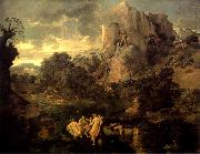 Nicolas Poussin Landscape with Hercules and Cacus painting